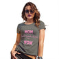 Funny T Shirts For Mom Mom Upside Down Women's T-Shirt X-Large Khaki