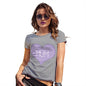 T-Shirt Funny Geek Nerd Hilarious Joke Mum Purple Heart Women's T-Shirt Large Light Grey