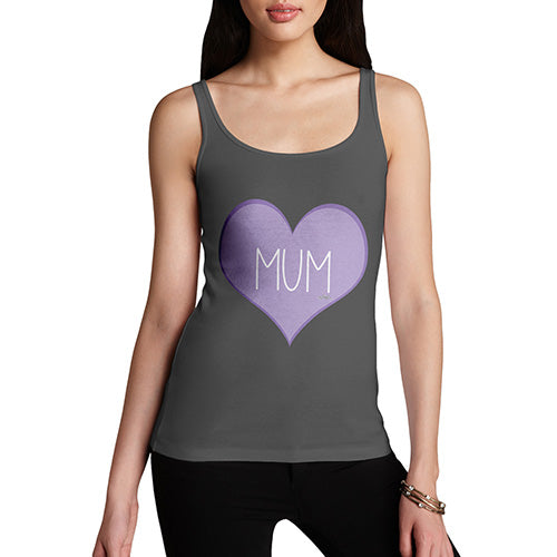 Funny Sarcasm Tank Top Mum Purple Heart Women's Tank Top Large Dark Grey