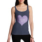 Novelty Tank Top Christmas Mum Purple Heart Women's Tank Top Small Navy