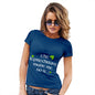 Funny Sarcasm T Shirt The Leprechaun Made Me Do It Women's T-Shirt Small Royal Blue