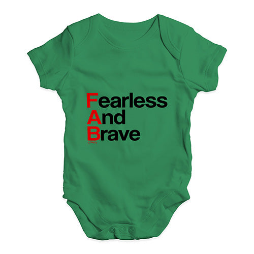 FAB Fearless And Brave Baby Unisex Baby Grow Bodysuit
