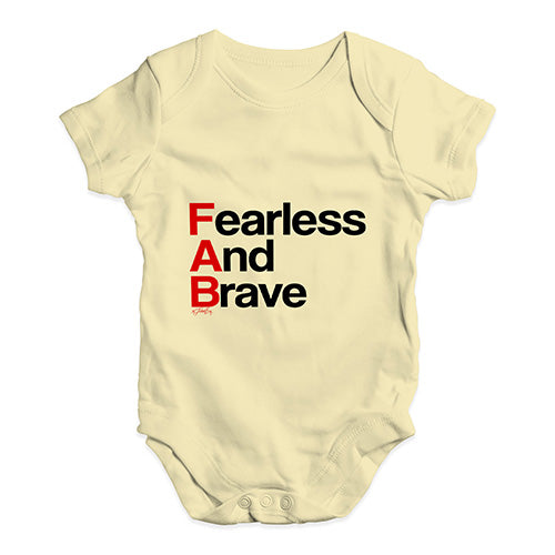 FAB Fearless And Brave Baby Unisex Baby Grow Bodysuit