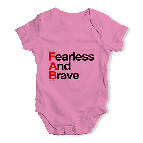 FAB Fearless And Brave Baby Unisex Baby Grow Bodysuit