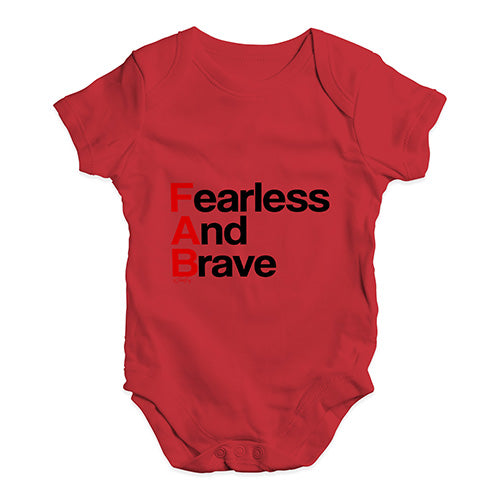 FAB Fearless And Brave Baby Unisex Baby Grow Bodysuit