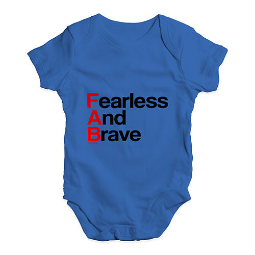 FAB Fearless And Brave Baby Unisex Baby Grow Bodysuit