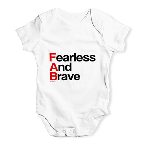 FAB Fearless And Brave Baby Unisex Baby Grow Bodysuit