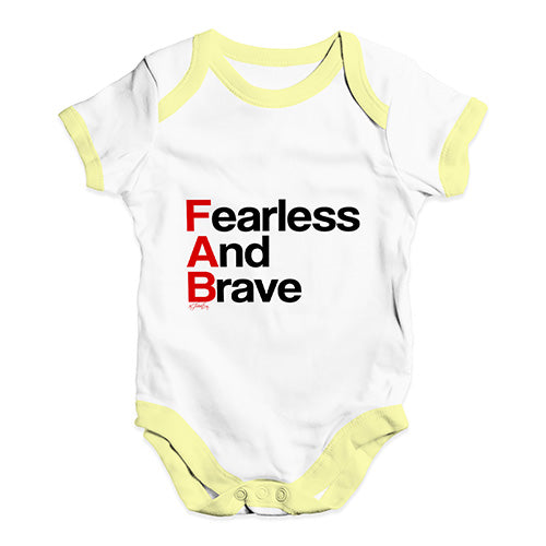 FAB Fearless And Brave Baby Unisex Baby Grow Bodysuit