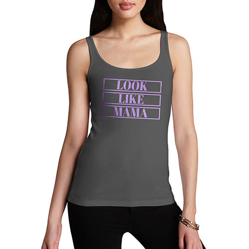 Novelty Tank Top Christmas Look Like Mama Women's Tank Top Large Dark Grey