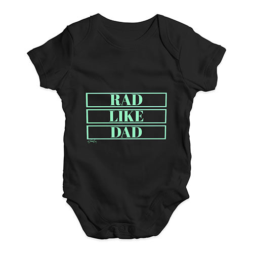 Rad Like Dad Green Baby Unisex Baby Grow Bodysuit
