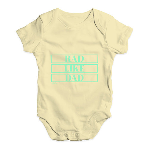 Rad Like Dad Green Baby Unisex Baby Grow Bodysuit