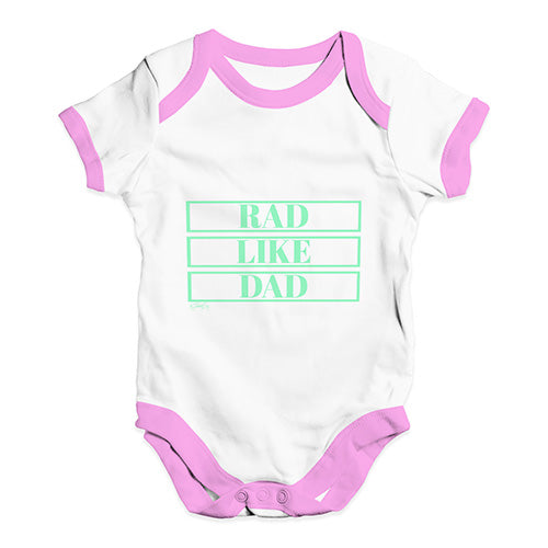 Rad Like Dad Green Baby Unisex Baby Grow Bodysuit