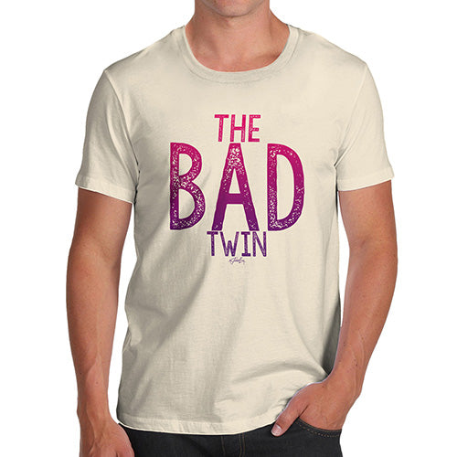 Funny Tee For Men The Bad Twin Men's T-Shirt X-Large Natural