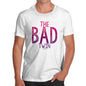 Funny T Shirts For Dad The Bad Twin Men's T-Shirt Large White