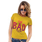 Womens Humor Novelty Graphic Funny T Shirt The Bad Twin Women's T-Shirt X-Large Yellow