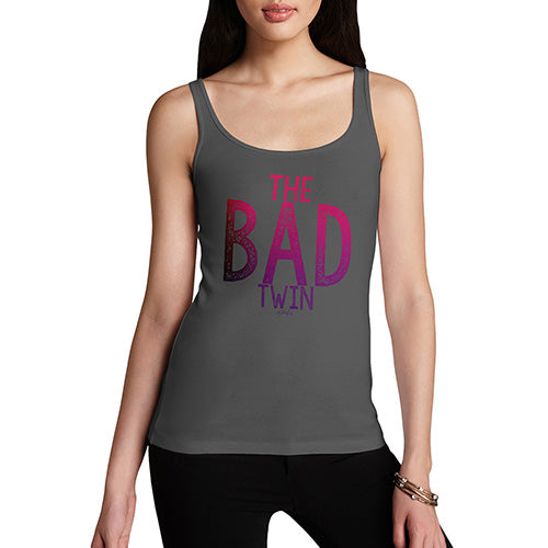 Funny Tank Top For Mum The Bad Twin Women's Tank Top Medium Dark Grey