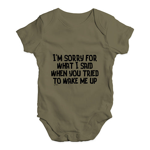 When You Tried To Wake Me Baby Unisex Baby Grow Bodysuit