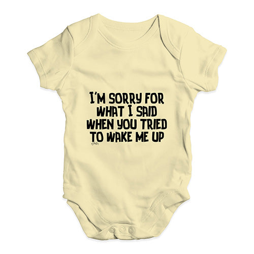 When You Tried To Wake Me Baby Unisex Baby Grow Bodysuit