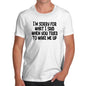 Funny T Shirts For Men When You Tried To Wake Me Men's T-Shirt Small White