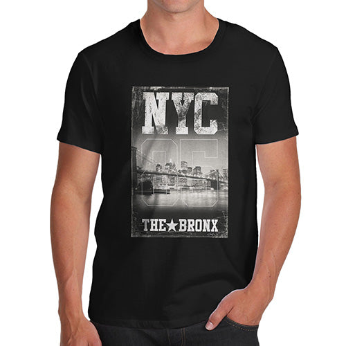 Funny T-Shirts For Guys NYC 85 The Bronx Men's T-Shirt X-Large Black