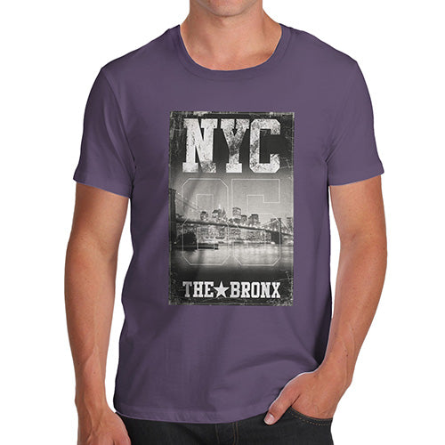 Mens Humor Novelty Graphic Sarcasm Funny T Shirt NYC 85 The Bronx Men's T-Shirt X-Large Plum
