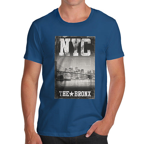 Funny Tshirts For Men NYC 85 The Bronx Men's T-Shirt Large Royal Blue