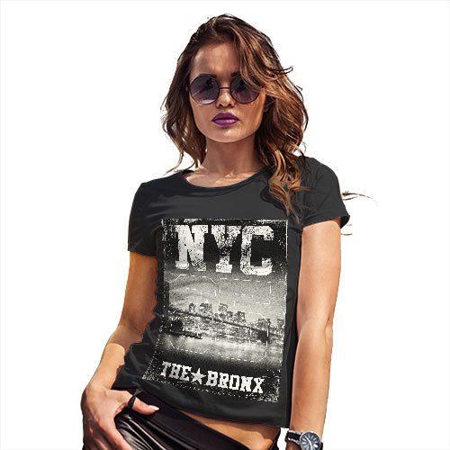 Womens Funny Tshirts NYC 85 The Bronx Women's T-Shirt X-Large Black