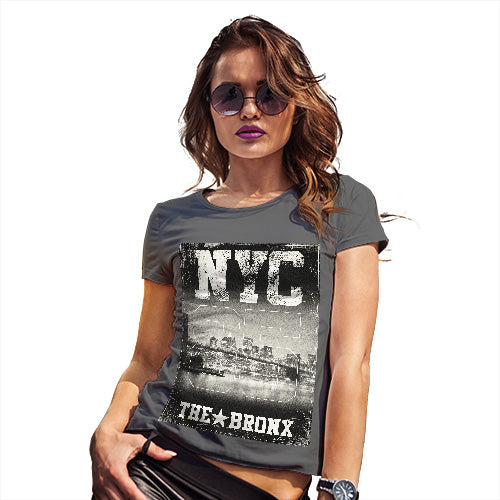 Novelty Gifts For Women NYC 85 The Bronx Women's T-Shirt Medium Dark Grey