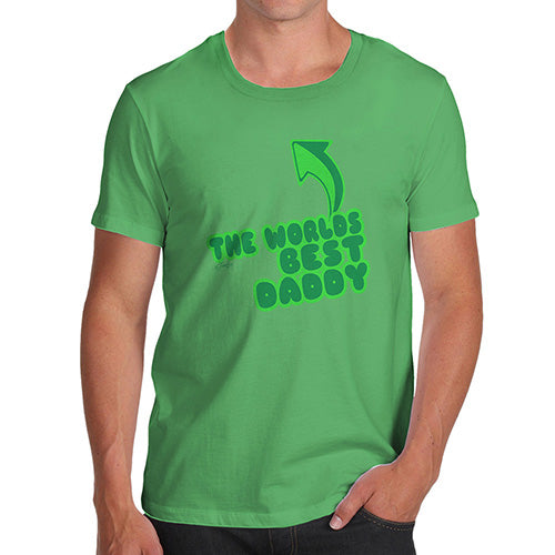 Funny Tshirts World's Best Daddy Men's T-Shirt Medium Green