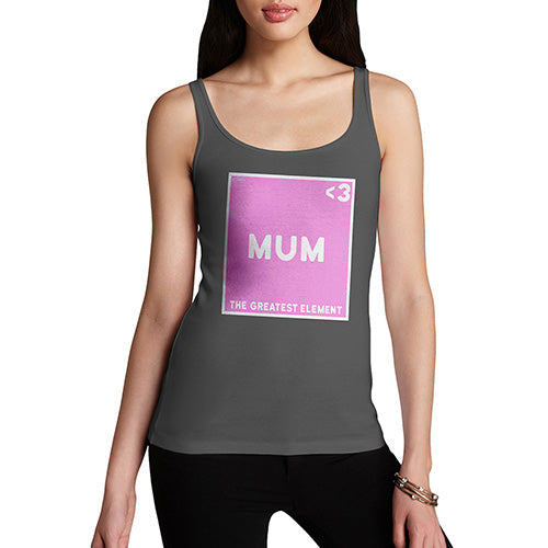 Funny Tank Top For Mom The Greatest Element Mum Women's Tank Top Large Dark Grey