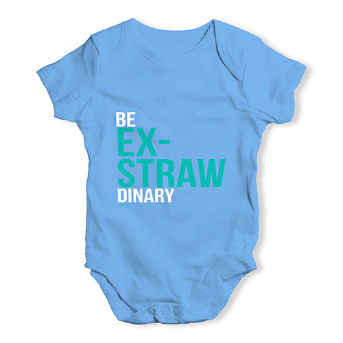 Ex-Straw Dinary Baby Unisex Baby Grow Bodysuit