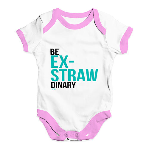 Ex-Straw Dinary Baby Unisex Baby Grow Bodysuit