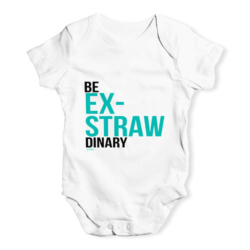 Ex-Straw Dinary Baby Unisex Baby Grow Bodysuit