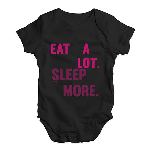 Eat A Lot Sleep More Baby Unisex Baby Grow Bodysuit