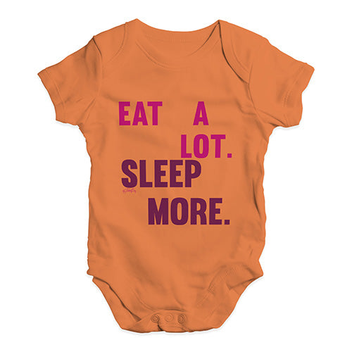 Eat A Lot Sleep More Baby Unisex Baby Grow Bodysuit