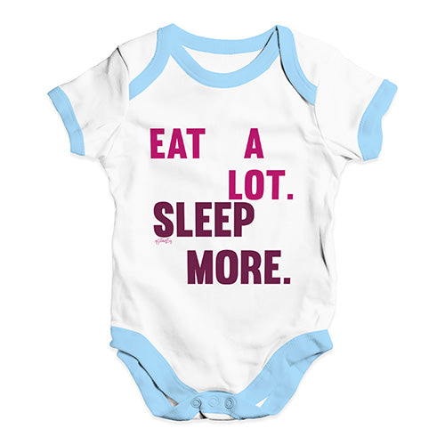 Eat A Lot Sleep More Baby Unisex Baby Grow Bodysuit