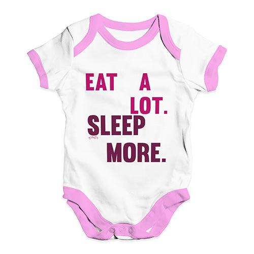 Eat A Lot Sleep More Baby Unisex Baby Grow Bodysuit