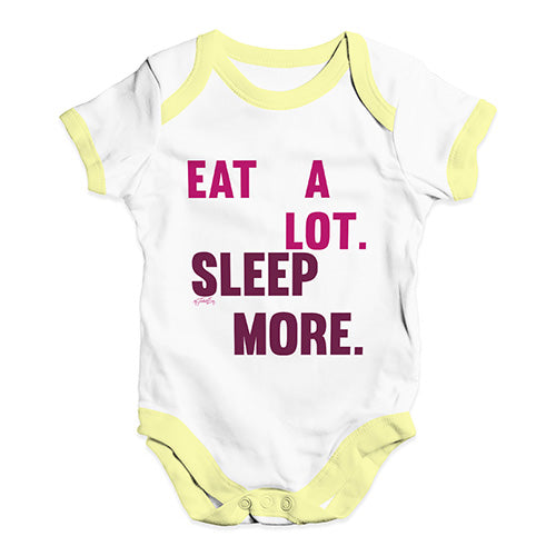 Eat A Lot Sleep More Baby Unisex Baby Grow Bodysuit