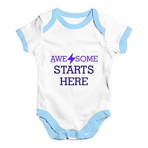 Awesome Starts Here Baby Unisex Baby Grow Bodysuit