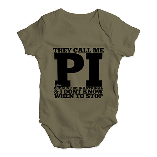 They Call Me Pi Baby Unisex Baby Grow Bodysuit