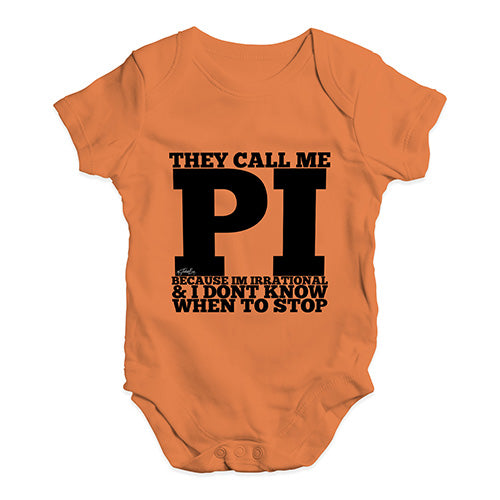 They Call Me Pi Baby Unisex Baby Grow Bodysuit