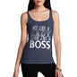 Novelty Tank Top Women Act Like A Lady Think Like A Boss Women's Tank Top X-Large Navy