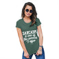 Funny Gifts For Women Sarcasm Is One Of The Services I Offer Women's T-Shirt Medium Bottle Green