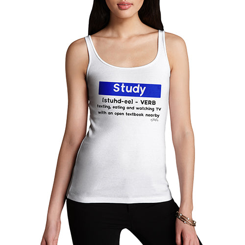 Womens Funny Tank Top Definition Of Study Women's Tank Top X-Large White