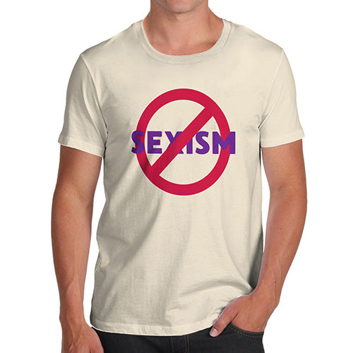 Mens Humor Novelty Graphic Sarcasm Funny T Shirt No Sexism Men's T-Shirt Large Natural