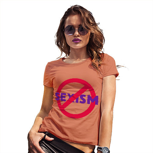 Funny Tee Shirts For Women No Sexism Women's T-Shirt X-Large Orange