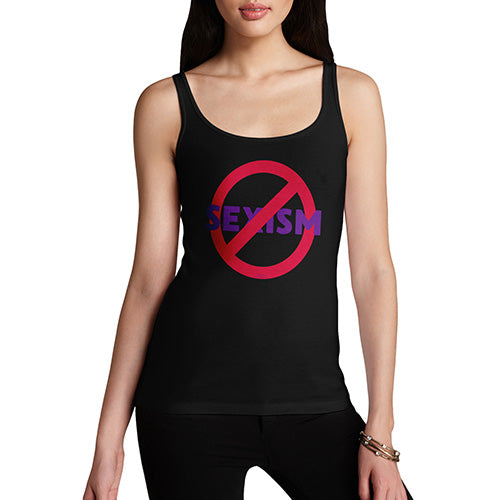 Novelty Tank Top Women No Sexism Women's Tank Top X-Large Black