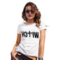 Novelty Tshirts Women Witch Cross Women's T-Shirt Large White