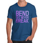 Mens Novelty T Shirt Christmas Bend But Never Break Men's T-Shirt Small Royal Blue