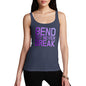 Funny Tank Tops For Women Bend But Never Break Women's Tank Top Medium Navy